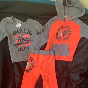 Girls 3 piece sweat suit